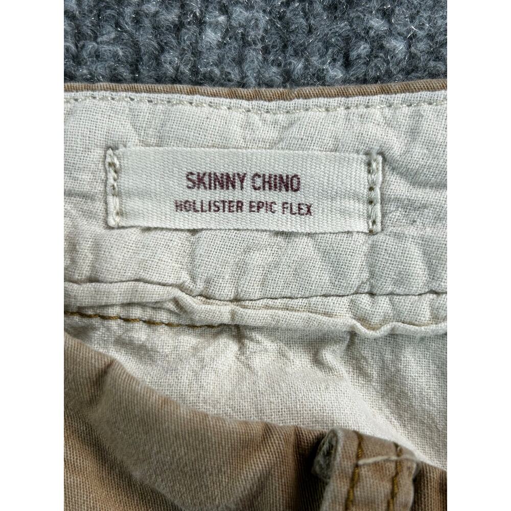 Hollister Epic Flex Skinny Chino Pants Men's 28x30 Beige Stretch Casual - Picture 4 of 8